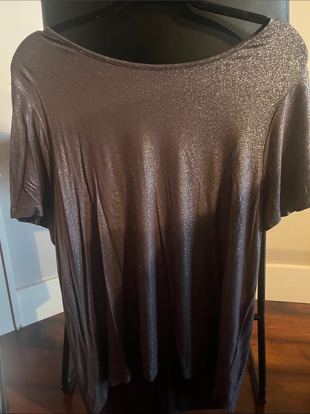 Oasis Metallic Charcoal Short-Sleeve Tee